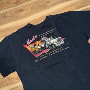 Vintage 90s 00s Knitz Truckin T-Shirt I Prefer Trucks Port & Co. Cotton sz. 2 XL